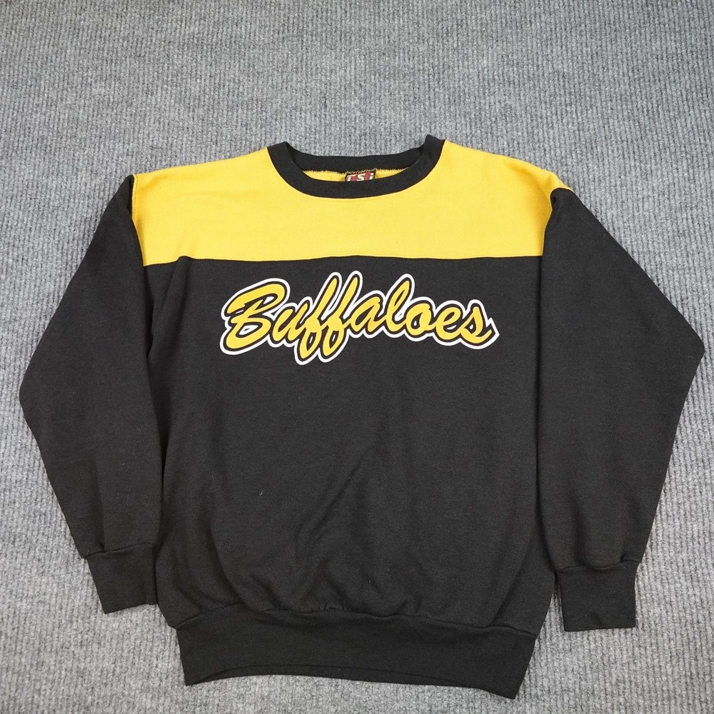 Vintage Colorado Buffaloes Sweatshirt Mens Large Black NCAA TSI Crewneck USA